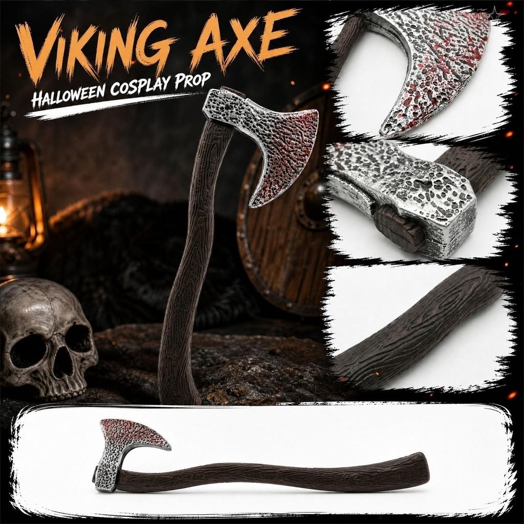 Halloween Axe Prop - Decorative Axe for Costume Party and Themed Events
