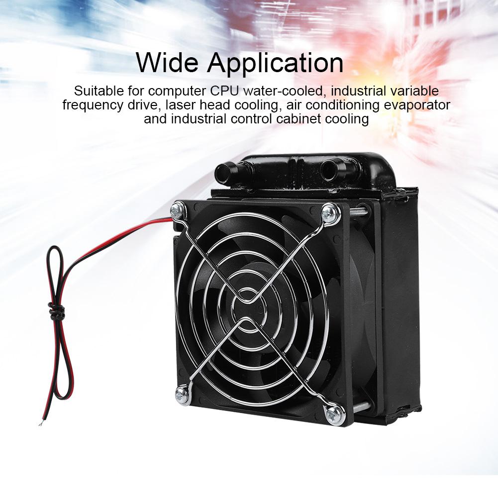 80MM CPU LED Water Cooling Cooler Heat Row Radiator with Fan For Computer PC