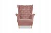 Carol Wing Chair with Footrest Scandinavian Family Meble Dirty Pink