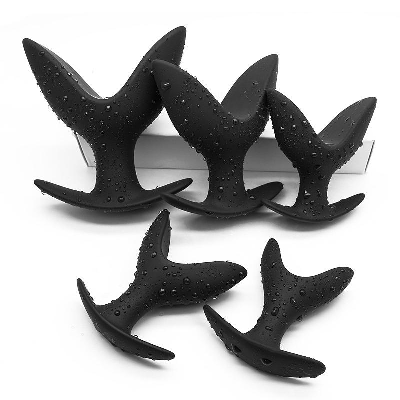 Silicone Anal Dilator Hollow Petal Tunnel Butt Plug Anus Beads Expander Vaginal Speculum Expansion Sex Toys for Women Men