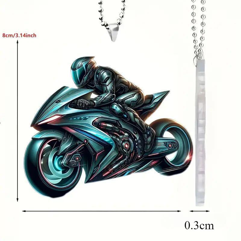 

Новая плоская акриловая подвеска для мотоцикла 2D, подвеска для автомобиля, рюкзака, декоративный подарок.