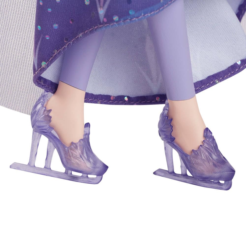 Mattel Disney Frozen Elsa Ice Skating Fashion Doll JBG53 - Removable Dress, Bendable Knees, Skates Included, Ages 3+