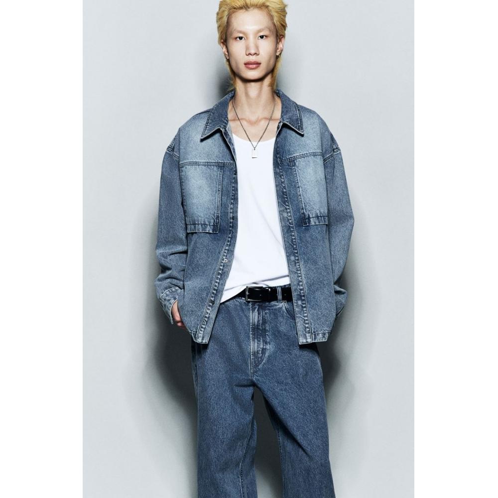 H M Wide Jeans deniM Blue