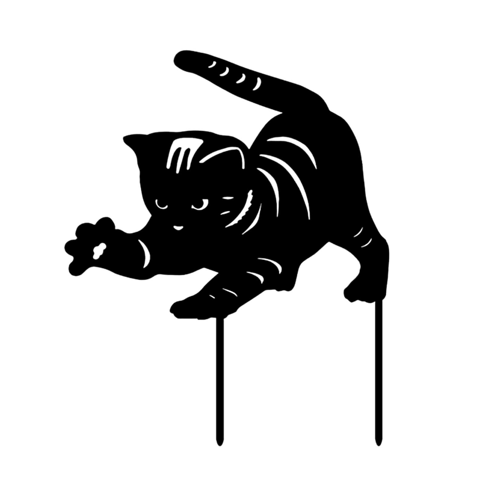 

Декоративные садовые колья с милыми кошками, декор кошачьего сада, уличные украшения для двора с силуэтом кошки для любителей кошек, украшение сада One Size