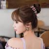 Bun Maker Expanding Flowers Hair Clips Crystal Hair Claw Bird Nest Twist Clip Rhinestone Hairpins