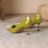 C side empty high heels women's spring new pointed thin heels single shoes women's shallow mouth