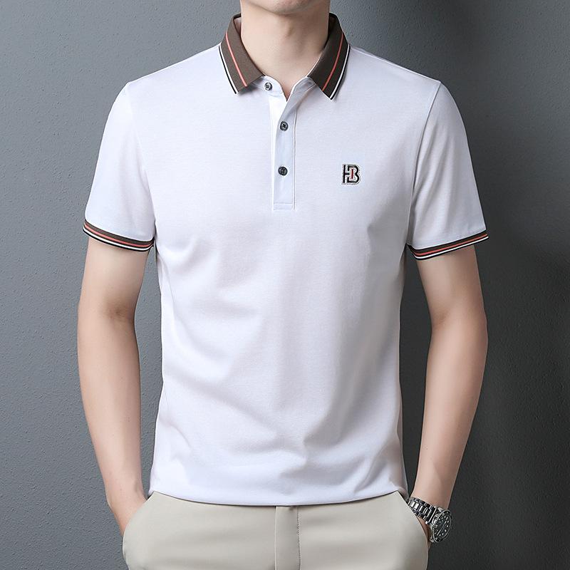 High Quality Men's Cotton Short-sleeved T-shirt Summer New Casual Polo Shirt Men's T-shirt Half-sleeved Bottoming Shirt Trendy