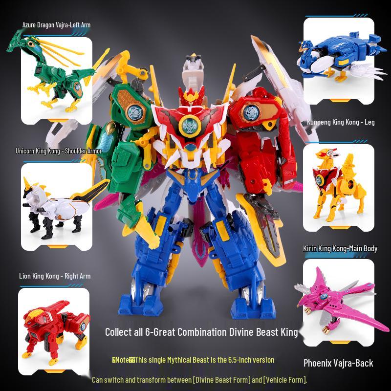 6-in-1 Transforming Mecha: Azure Dragon & Unicorn Adventures