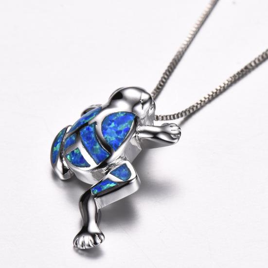 Women Necklace Frog Faux Gem Jewelry Lightweight All Match Long Lasting