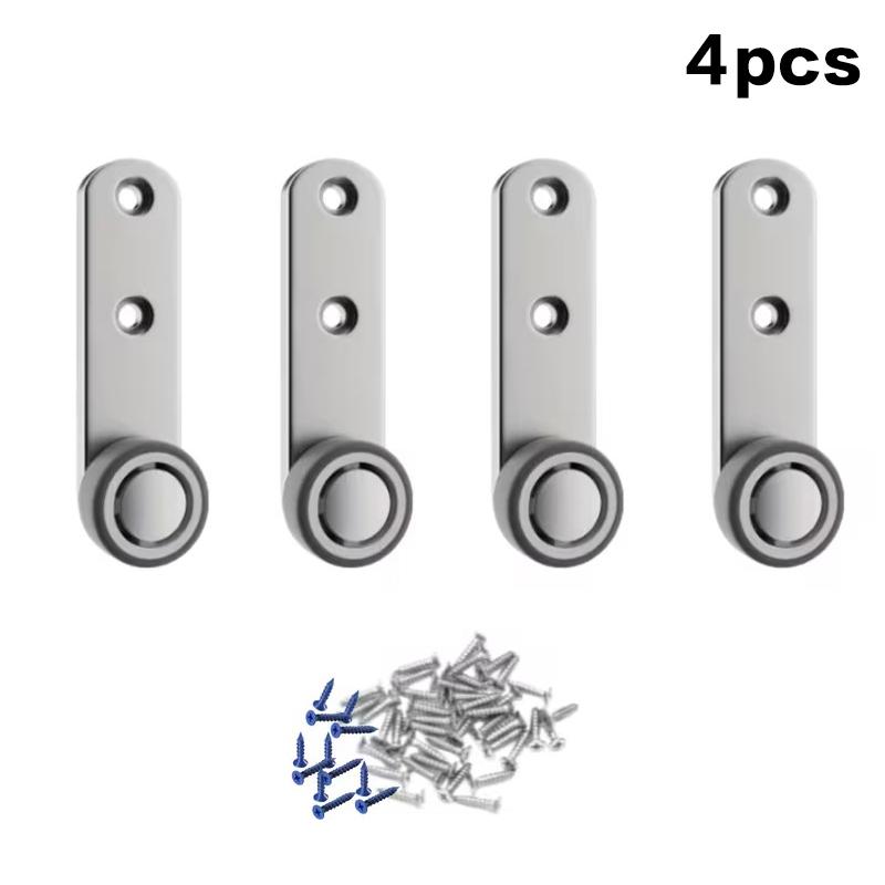 Set di 4 Rulli Silenziosi per Porte Scorrevoli, Include 4 Rulli e 8 Viti - Costruzione Metallica, Rulli Direzionali.