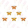 Comet Busters Beautiful Yellow Orange Butterfly Stone Face Gems Bindis (BIN1687)(10mm)