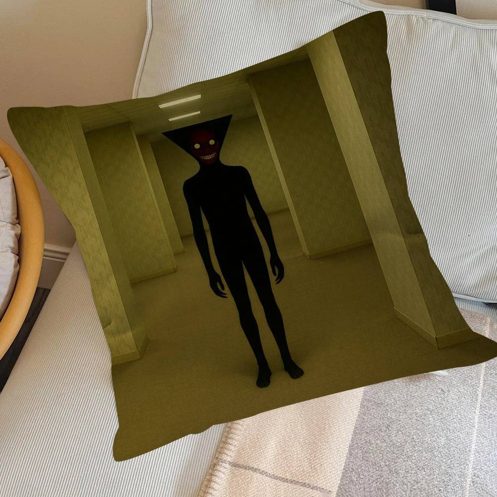 Creepypasta weird B-Backrooms Personalized picture text home decorative pillows Household Gifts 45x45cm