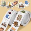 500 Sheet Roll: Happer Camper Stickers for Journals, DIY Phone Cases, Notebooks.