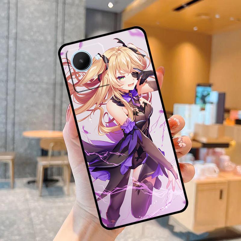 

Чехол с изображением аниме Genshin Impact Fischl для Realme C55 C33 C31 C35 C30 C11 C15 C25s C21Y GT Neo 5 3T 2T 8 9 10 11 Pro Plus Realme GT Neo 3T