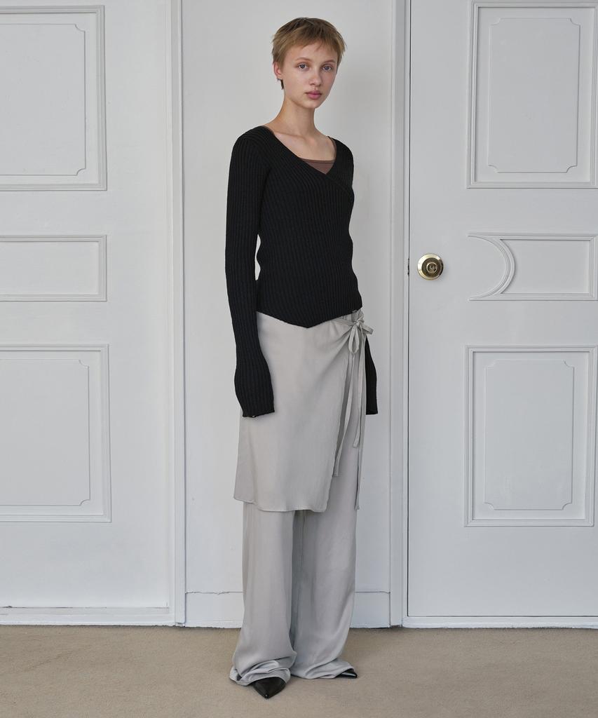 Simeteuligpeosenteu Silky Skirt & Pants / Ash Beige