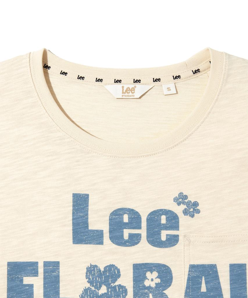 LEE Women'S Typo Pocket T-Shirt Cream