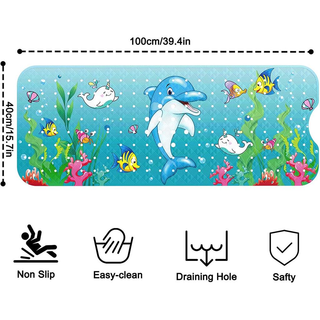 PVC Cartoon Non-Slip Bathtub Mat for Kids - Creative Bathroom Floor Mat
