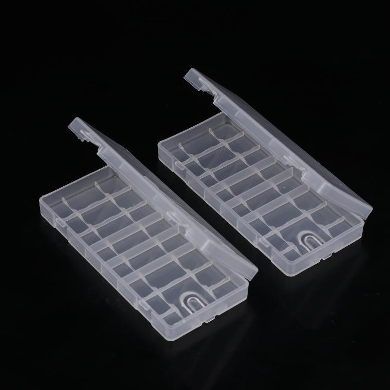 1/3/5Pcs Hard Container Holder Case 8 Slots Transparent Plastic Battery Storage Box For AAA/AA Battery Organizer Accessories