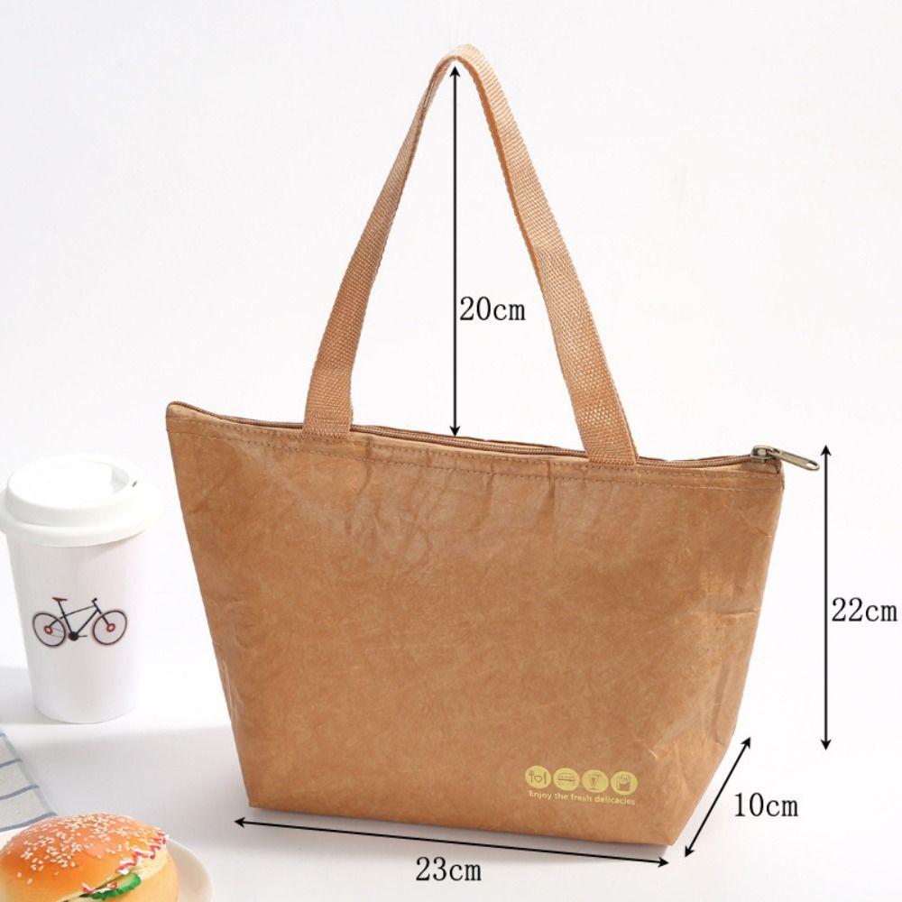 Package Reusable Food Hand Bags Tote Canvas Lunch Bag Waterproof Lunch Bag Kraft Paper Bags
