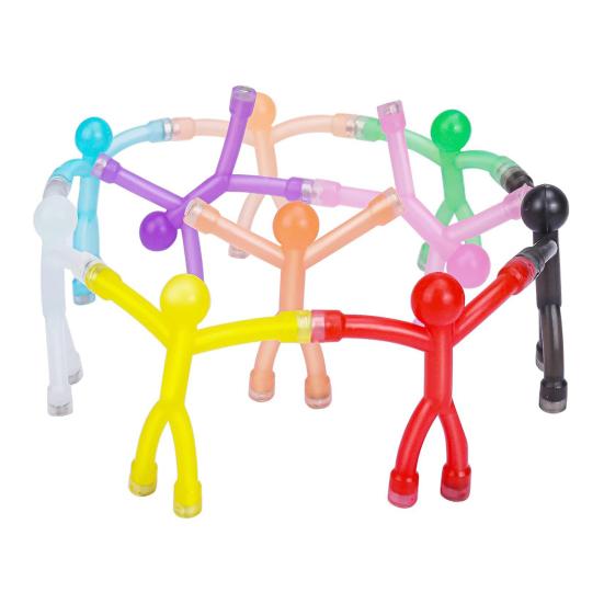 

10 шт. магнит для снятия стресса, мужская игрушка, красочный 3D мужской магнит на холодильник, детский, взрослый, портативный, дорожный, сенсорная игрушка, домашняя кухня, холодильник, форма человека 10pcs