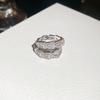 Korean Sweet and Cool Wind Zircon Star Opening Ring Niche High-end Index Finger Ring Light Luxury Personality Temperament Ring Woman