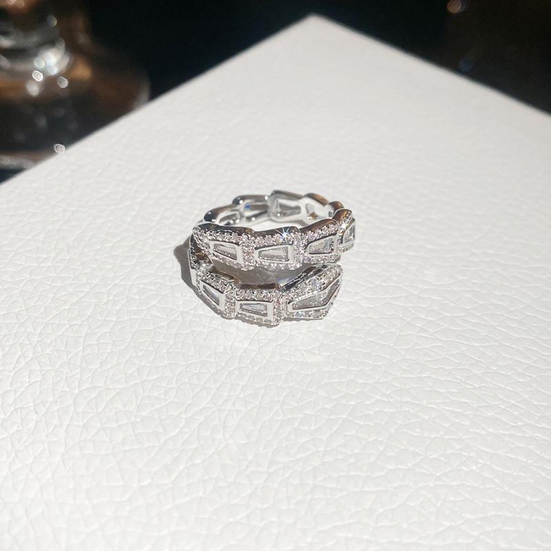 Korean Sweet and Cool Wind Zircon Star Opening Ring Niche High-end Index Finger Ring Light Luxury Personality Temperament Ring Woman
