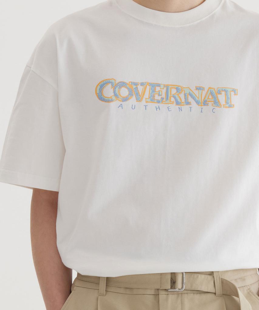 COVERNAT Multicolor Logo Graphic T-Shirt White