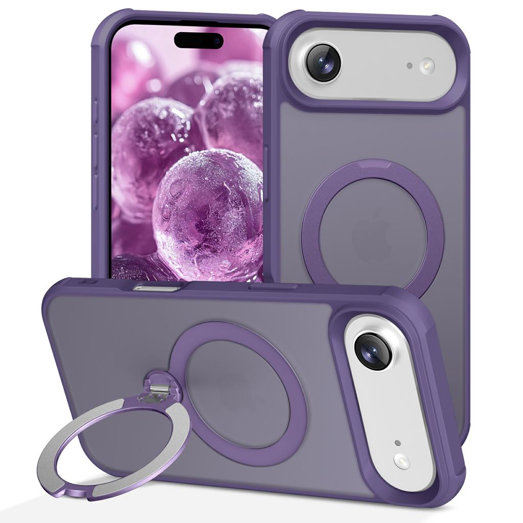 For iPhone Air Case Compatible with MagSafe Kickstand TPU PC Shockproof Phone Back Cover