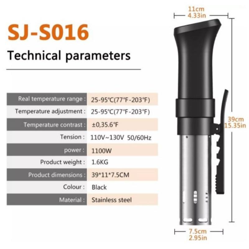 Stainless Steel Sous Vide Slow Cooker Thermal Immersion Circulator Waterproof Vacuum Precision Temperature Machine