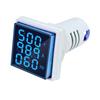 ThreeDigit Display AC Current Voltage Frequency 3in1 Indicator 22mm Square Head LED