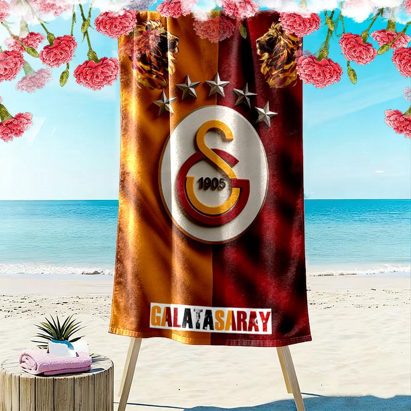 Galatasaray Glory Print Beach Towel, Large Soft Quick Dry Towel for Beach Camping Swimming