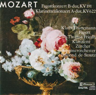 CD WOLFGANG AMADEUS MOZART, KLAUS THUN - Fagottkonzert B-dur, KV 191 / Klari CD508205 Claves 1984 Japan Classical Used