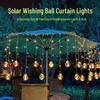 Enpufike LED Solar Remote Control Wish Ball Curtain Lights