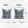 Boho Cushion Covers 18x18 Set of 2 Blue Throw Cushion Covers Outdoor Decorative Linen Cushion Covers for Couch Bed Sofa Cushion Boho Pillowcases