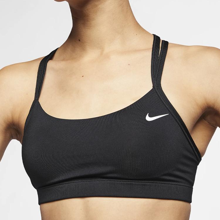 Nike Preferiti Supporto a Bassa Intensità Asciugatura Rapida Reggiseno Sportivo Intimo Donna Nero AQ8687-010