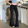 Summer Women's Pant  Sweet and Spicy Style Low Waist Black and White Colour Collision Lazy Feeling Micro Slim Casual Pants
