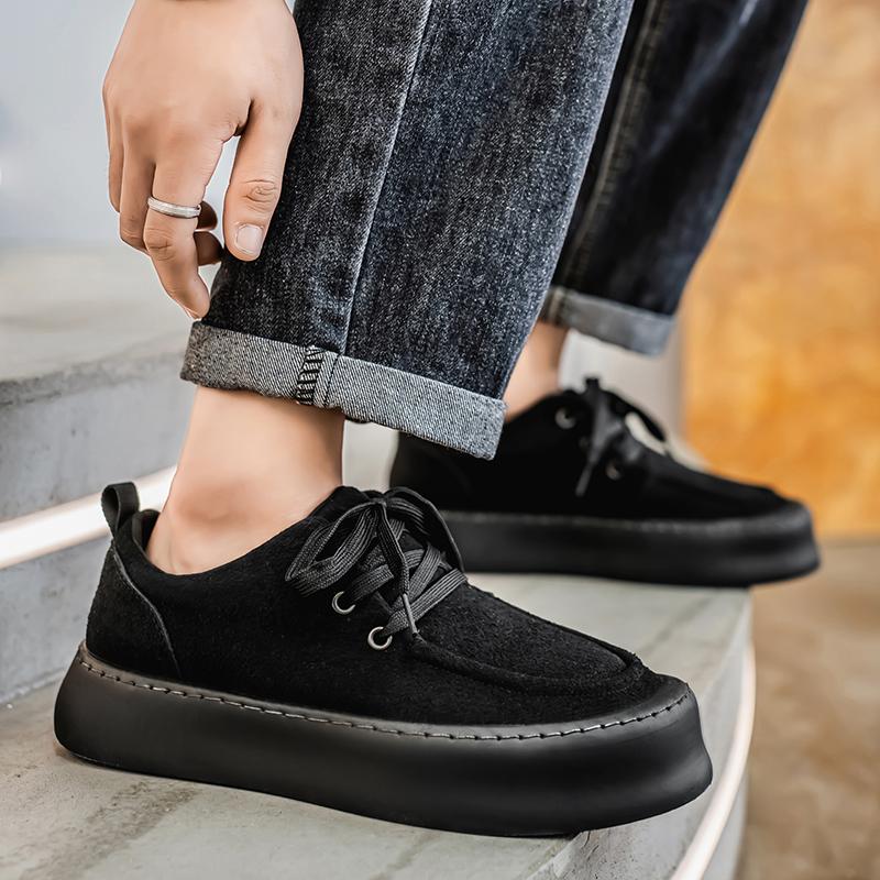 Fashion 2025New Outdoor Casual Leather Flat Sneakers Men Fashion Designer Soft Sole Breathable Office Shoes Classic Lace-Up Oxford Shoes