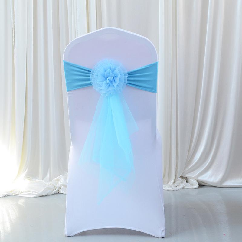 

Stretch Wedding Chair Cover with European Long Tail Bow Tie Regular
