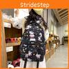 Shark Cartoon Cute Swimming Circle Star Pattern Student Backpack For Use School