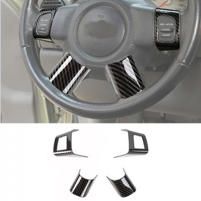 Carbon Fiber Steering Wheel Decor Cover Trim for Jeep Grand Cherokee 2006-2010