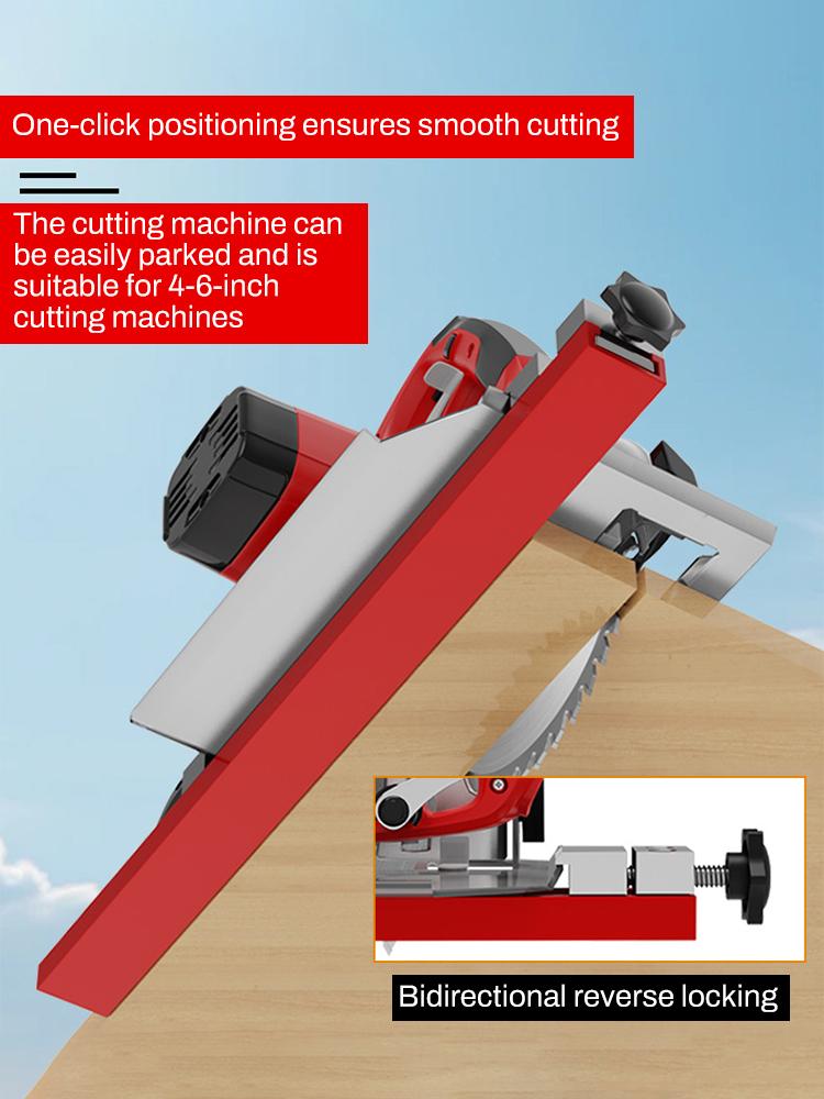 Adjustable Cutting Machine Base Guide Rail 240mm 360mm ABS Circular Saw GuidePositioning Clamp 2-Way Reverse Buckle Woodworking