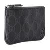 Gucci Classic GG logo zipper closure, canvas key bag canvas bag, same style for men and women, gray
