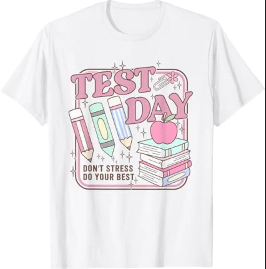 Retro Test Day STAAR Teacher Testing Active Monitoring T-Shirt 3XL