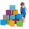 12 PCs Soft Play Blocks, Soft Foam Toy, Building and Stacking Blocks for Kids, Multi-colour