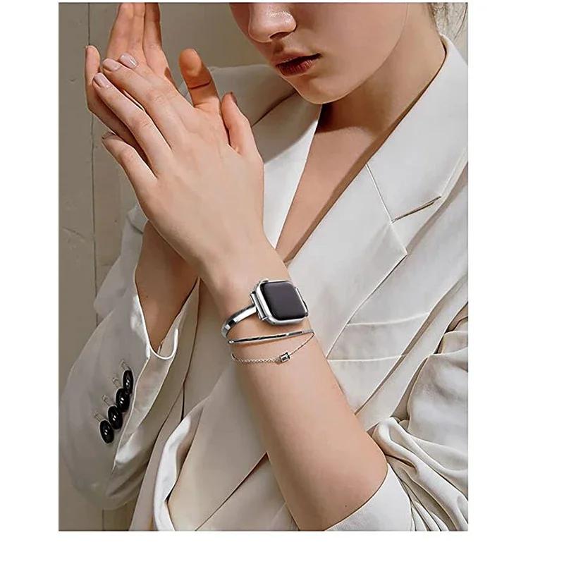 For Apple Watch Women's Metal Strap T-shaped Thin IWatch 910 Universal Bracelet Steel Bracelet IWatch Ultra 49mm44 40 42 38mm