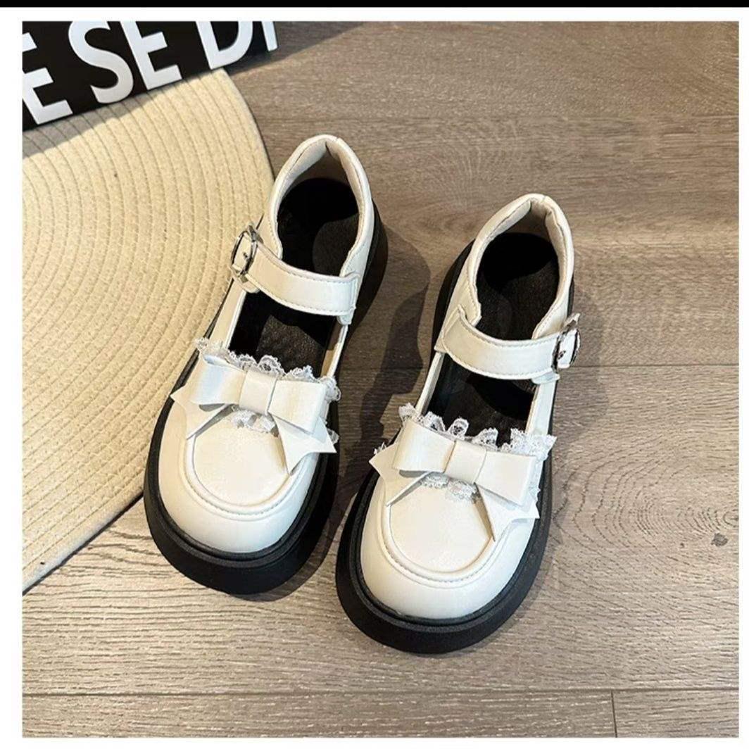 

2025 New Spring/Summer Platform Mary Janes – Round Toe Cute Princess Leather Shoes 35