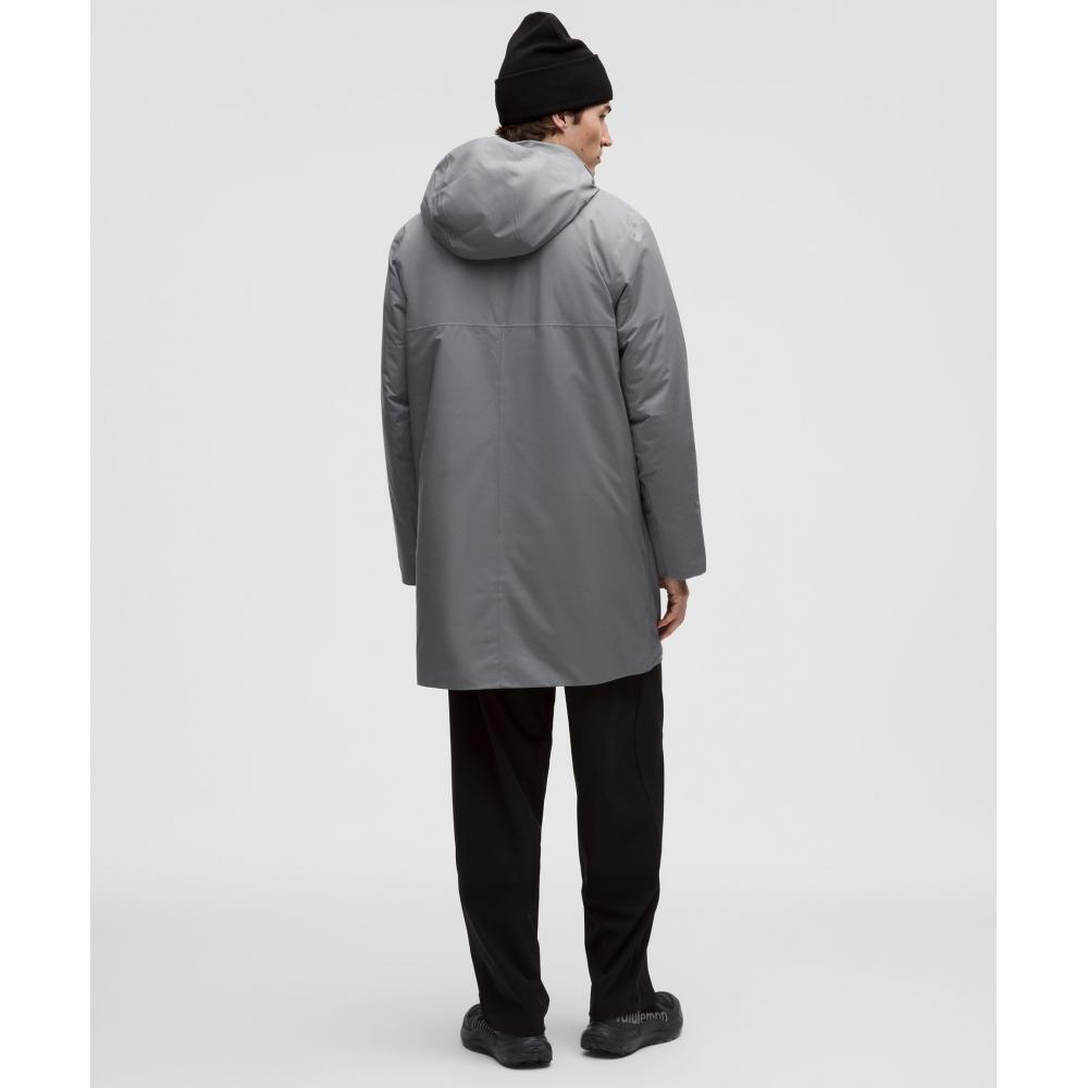 Lululemon Stretchseal Insulated Rain Jacket Solar Grey