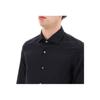 Emporio Armani Solid Color Button-Down Long Sleeve Shirt Men Shirts Midnight-Blue 3R1C86-1K0DZ-F9B5