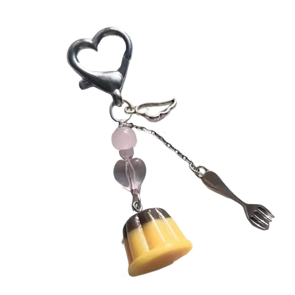 Retro Y2K Jelly Acrylic Keychain Charm Hanging Decoration for Bags Phones and Gifts Soft Lightweight Accessory