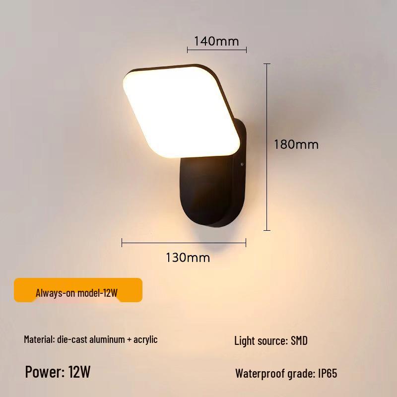 

Водонепроницаемый уличный настенный светильник с датчиком для ворот и входов Warm Light